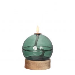 LED-oljelykta h13,5 Ø10 cm mörkgrön (1 st) [IFS-32809]