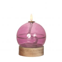 LED-oljelykta h16,5 Ø12 cm rosa (1 st) [IFS-32811]