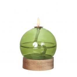 LED-oljelykta h16,5 Ø12 cm ljusgrön (1 st) [IFS-32815]