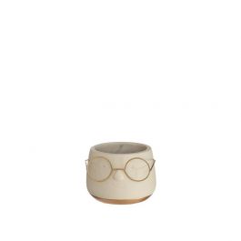 Kruka med glasögon Guld Ø8,5 h: 6,5 cm (6 st) [IFS-33096]