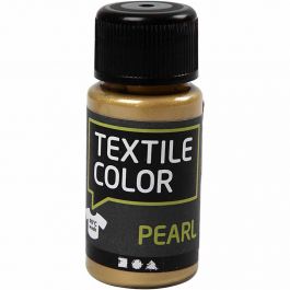 Textilfärg, pärlemor, guld, 50 ml/ 1 flaska [HOB-33688]