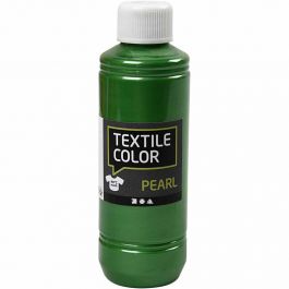Textilfärg, pärlemor, briljantgrön, 250 ml/ 1 flaska [HOB-33726]
