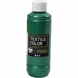 Textilfärg, pärlemor, grön, 250ml/ 1 flaska [HOB-33727]