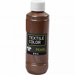 Textilfärg, pärlemor, brun, 250 ml/ 1 flaska [HOB-33732]