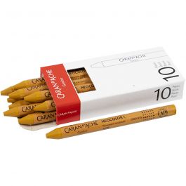 CARAN D’ACHE Neocolor I, L: 10 cm, tjocklek 8,5 mm, ochre (035), 10 st./ 1 förp. [HOB-34024]