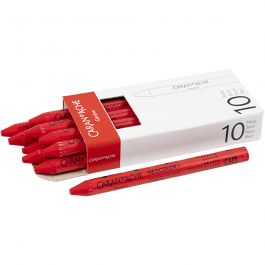 CARAN D’ACHE Neocolor I, L: 10 cm, tjocklek 8,5 mm, scarlet (070), 10 st./ 1 förp. [HOB-34027]