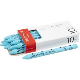 CARAN D’ACHE Neocolor I, L: 10 cm, tjocklek 8,5 mm, turquoise blue (171), 10 st./ 1 förp. [HOB-34032]