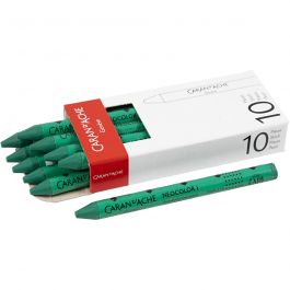 CARAN D’ACHE Neocolor I, L: 10 cm, tjocklek 8,5 mm, emerald green (210), 10 st./ 1 förp. [HOB-34033]