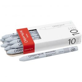 CARAN D’ACHE Neocolor I, L: 10 cm, tjocklek 8,5 mm, light grey (003), 10 st./ 1 förp. [HOB-34038]