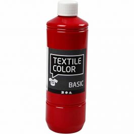 Textilfärg, röd, 500 ml/ 1 flaska [HOB-34145]