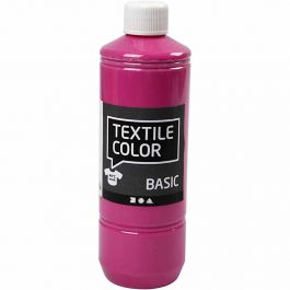 Textilfärg, rosa, 500 ml/ 1 flaska [HOB-34146]