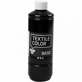 Textilfärg, svart, 500 ml/ 1 flaska [HOB-34153]