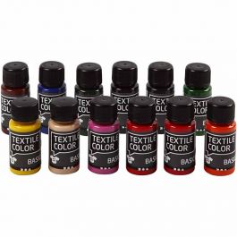 Textilfärg, 12x50 ml/ 1 förp. [HOB-34160]
