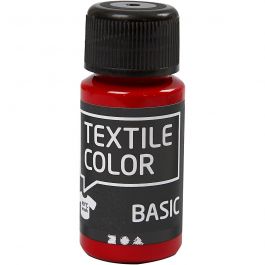 Textilfärg, röd, 50 ml/ 1 flaska [HOB-34202]