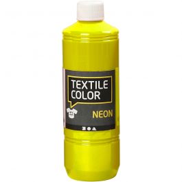 Textilfärg, neongul, 500 ml/ 1 flaska [HOB-34212]