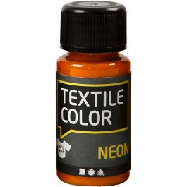 Textilfärg, neonorange, 50 ml/ 1 flaska [HOB-342130]