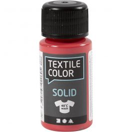 Solid textilfärg, täckande, röd, 50 ml/ 1 flaska [HOB-34216]