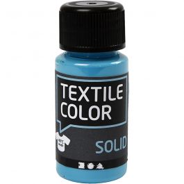 Solid textilfärg, täckande, turkosblå, 50 ml/ 1 flaska [HOB-34221]