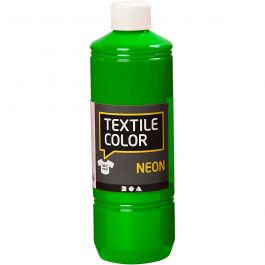 Textilfärg, neongrön, 500 ml/ 1 flaska [HOB-34226]