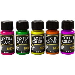 Textilfärg, mixade färger, 5x50 ml/ 1 förp. [HOB-342280]