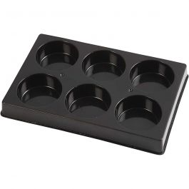 Palett till vattenfärg, Dia. 44 mm, stl. 11x16 cm, svart, 1 st. [HOB-34589]