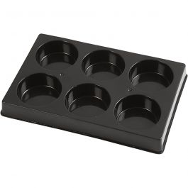 Palett till vattenfärg, Dia. 57 mm, stl. 15x21 cm, svart, 1 st. [HOB-34590]