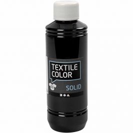 Solid textilfärg, täckande, svart, 250 ml/ 1 flaska [HOB-34615]