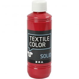 Solid textilfärg, täckande, röd, 250 ml/ 1 flaska [HOB-34616]