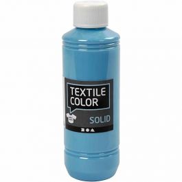 Solid textilfärg, täckande, turkosblå, 250 ml/ 1 flaska [HOB-34621]