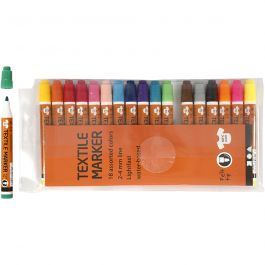 Textilpennor, spets 2-4 mm, mixade färger, 18 st./ 1 förp. [HOB-34837]