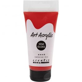 Akrylfärg, halvblank, semi opaque, cadmiumröd, 75 ml/ 1 flaska [HOB-35146]
