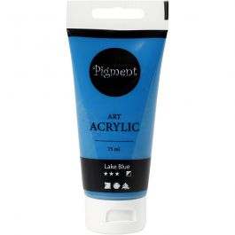 Akrylfärg, halvblank, semi opaque, lake blue, 75 ml/ 1 flaska [HOB-35150]