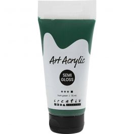 Akrylfärg, halvblank, täckande, mörkgrön, 75 ml/ 1 flaska [HOB-35153]