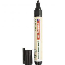 Edding EcoLine märkpen, nr. 21, spets 1,5-3 mm, svart, 1 st. [HOB-352084]