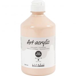 Akrylfärg, halvblank, täckande, ivory, 500 ml/ 1 flaska [HOB-35405]