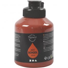 Akrylfärg, halvblank, semi transparent, burnt sienna, 500 ml/ 1 flaska [HOB-35418]
