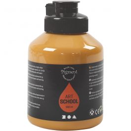 Akrylfärg, halvblank, täckande, ockra, 500 ml/ 1 flaska [HOB-35420]