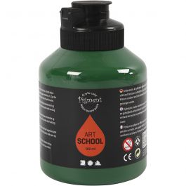 Akrylfärg, halvblank, semi transparent, mörkgrön, 500 ml/ 1 flaska [HOB-35422]