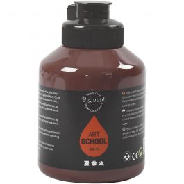 Akrylfärg, halvblank, täckande, burnt umber, 500 ml/ 1 flaska [HOB-35426]