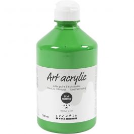 Akrylfärg, halvblank, täckande, medium green, 500 ml/ 1 flaska [HOB-35428]
