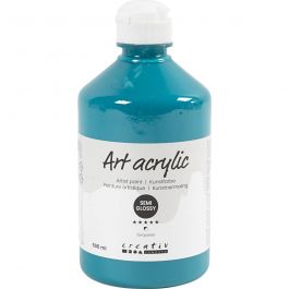 Akrylfärg, halvblank, täckande, turkos, 500 ml/ 1 flaska [HOB-35436]