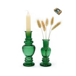 Ljusstake Mörkgrön (2 innehavare) [IFS-36502]
