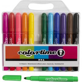 Colortime-pennor, spets 5 mm, standardfärger, 12 st./ 1 förp. [HOB-37330]