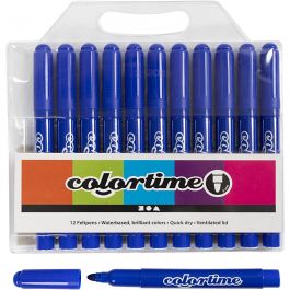Colortime-pennor, spets 5 mm, blå, 12st./ 1 förp. [HOB-37333]