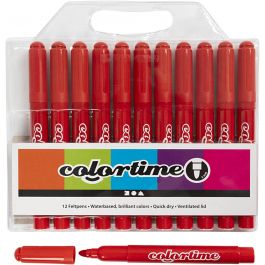 Colortime-pennor, spets 5 mm, röd, 12 st./ 1 förp. [HOB-37340]