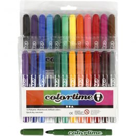 Colortime-pennor, spets 5 mm, mixade färger, 24 st./ 1 förp. [HOB-37349]