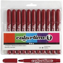 Colortime-pennor, spets 5 mm, vinröd, 12 st./ 1 förp. [HOB-37353]