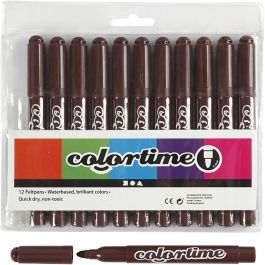 Colortime-pennor, spets 5 mm, mörkbrun, 12 st./ 1 förp. [HOB-37360]