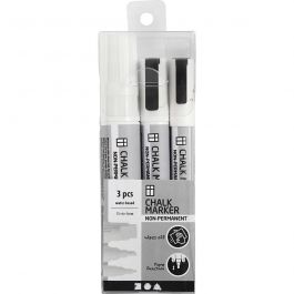 Krittuschpennor, spets 3+6+15 mm, vit, 3 st./ 1 förp. [HOB-37388]