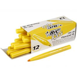 BIC Visa Color Tusch, spets 3 mm, gul, 12 st./ 1 förp. [HOB-37404]